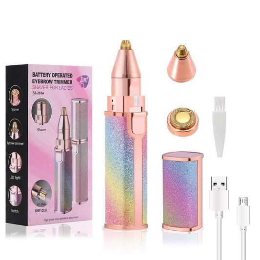 2 in 1 Blawless Facial & Eyebrow Hair Remover | Precision Trimmer For Smooth Skin